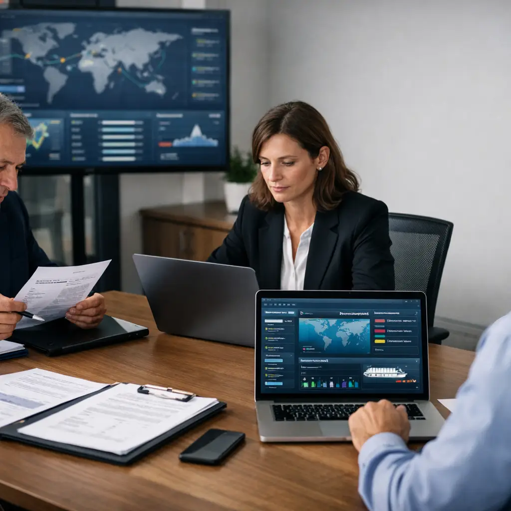 Operatore logistico che gestisce spedizioni overseas via mare e aereo con controllo operativo